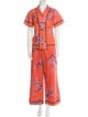 Dries Van Noten Floral Print Embroidered Accent Pant Set
