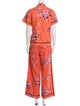 Dries Van Noten Floral Print Embroidered Accent Pant Set