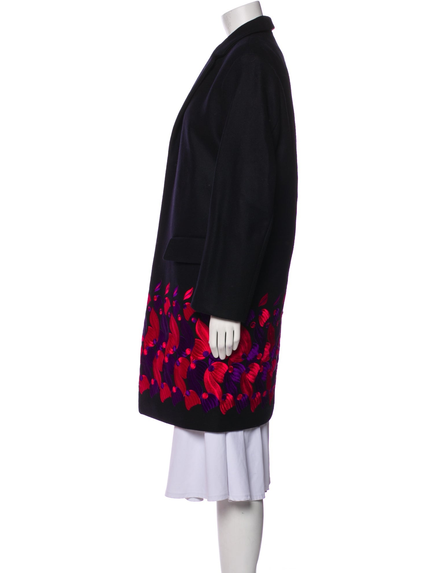 Dries Van Noten Wool Floral Print Coat