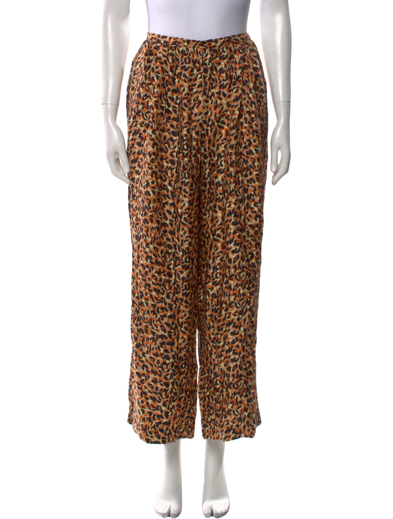 Dries Van Noten Silk Wide Leg Pants