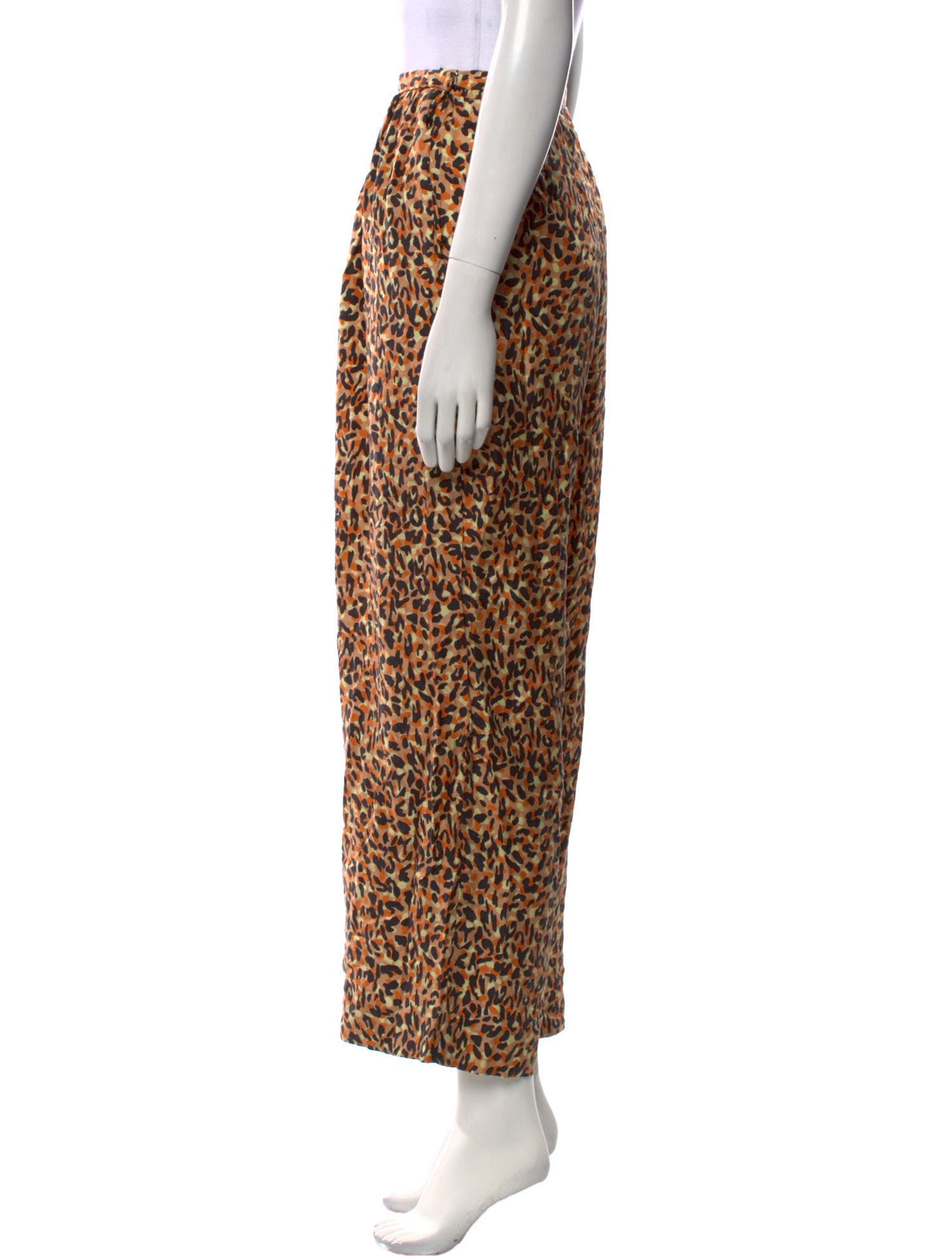 Dries Van Noten Silk Wide Leg Pants