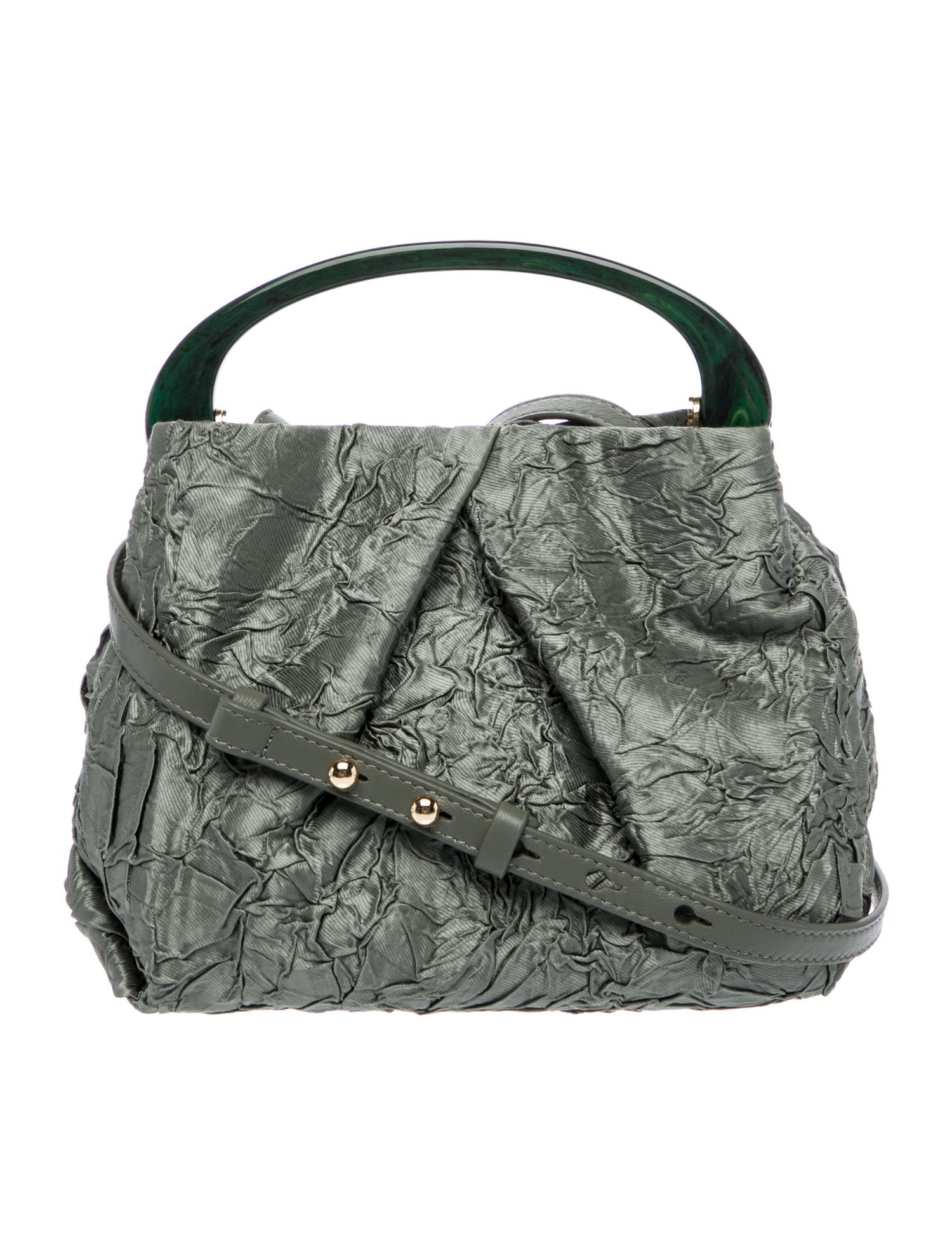 Dries Van Noten Satin Top Handle Bag