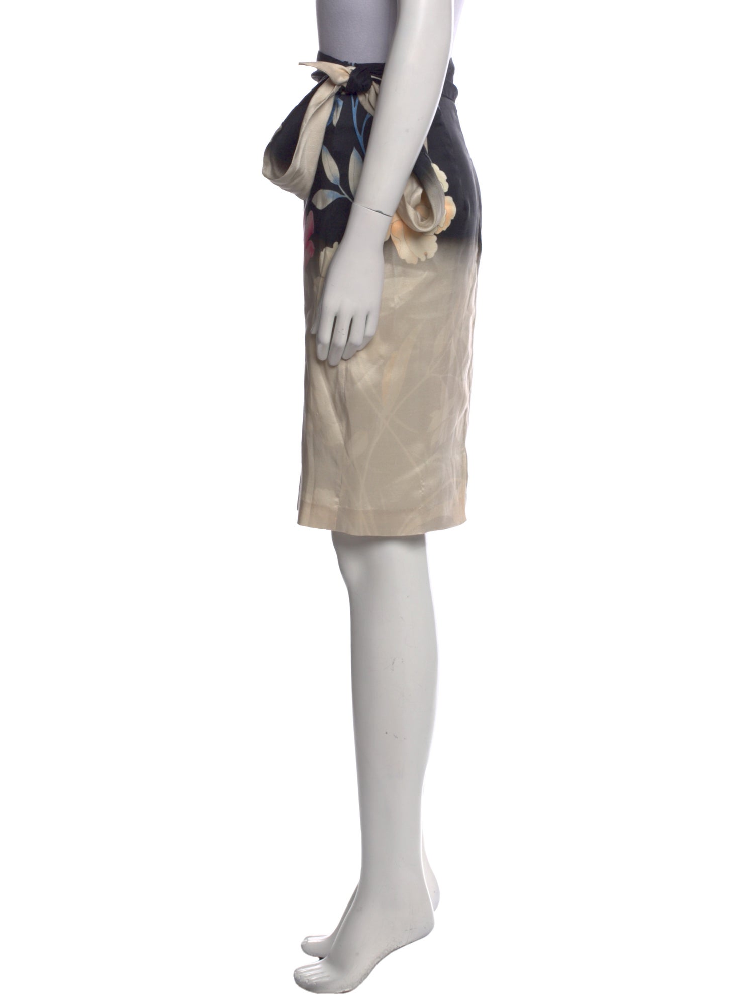 Dries Van Noten Silk Midi Length Skirt