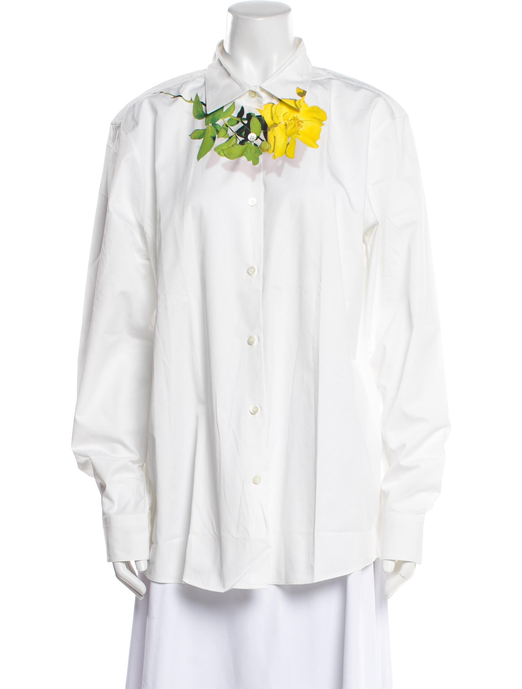 Dries Van Noten Long Sleeve Button-Up Top