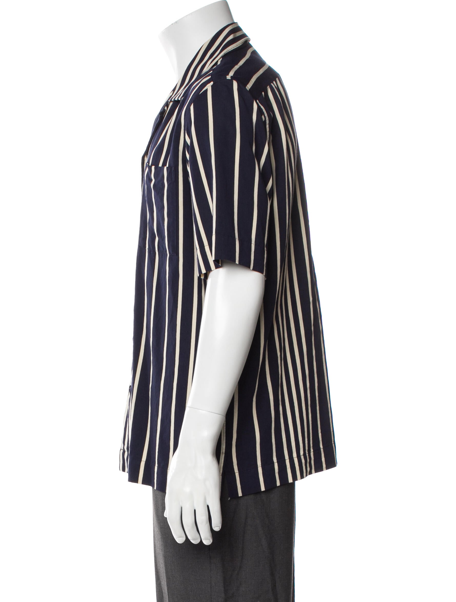 Dries Van Noten Striped Short Sleeve Shirt