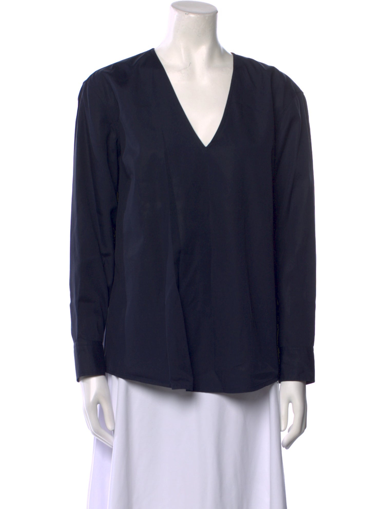 Dries Van Noten V-Neck Long Sleeve Blouse