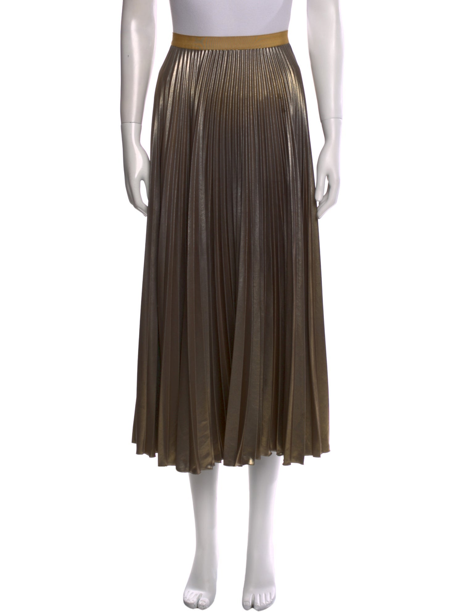 Dries Van Noten Pleated Accents Midi Length Skirt