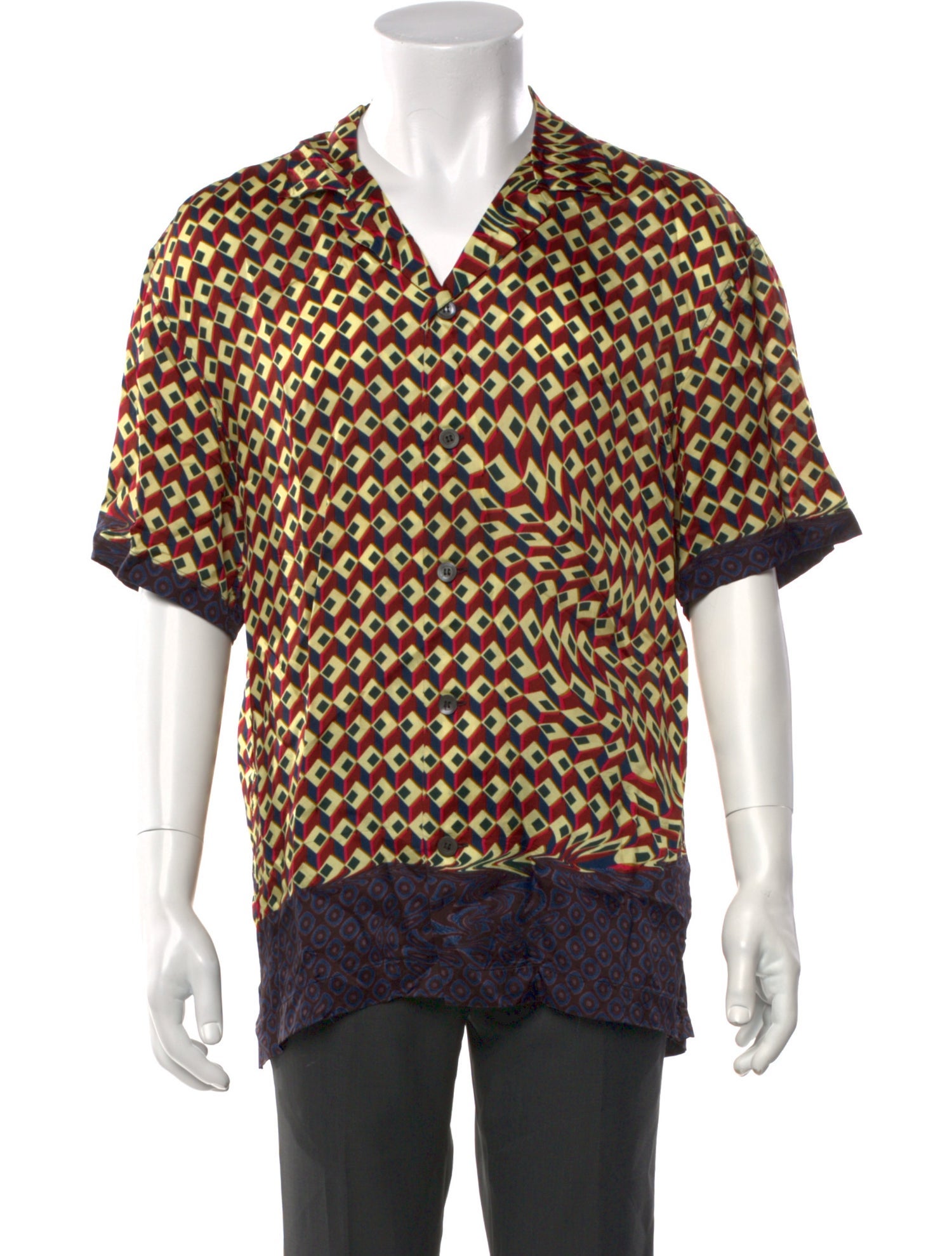 Dries Van Noten Printed Short Sleeve Shirt