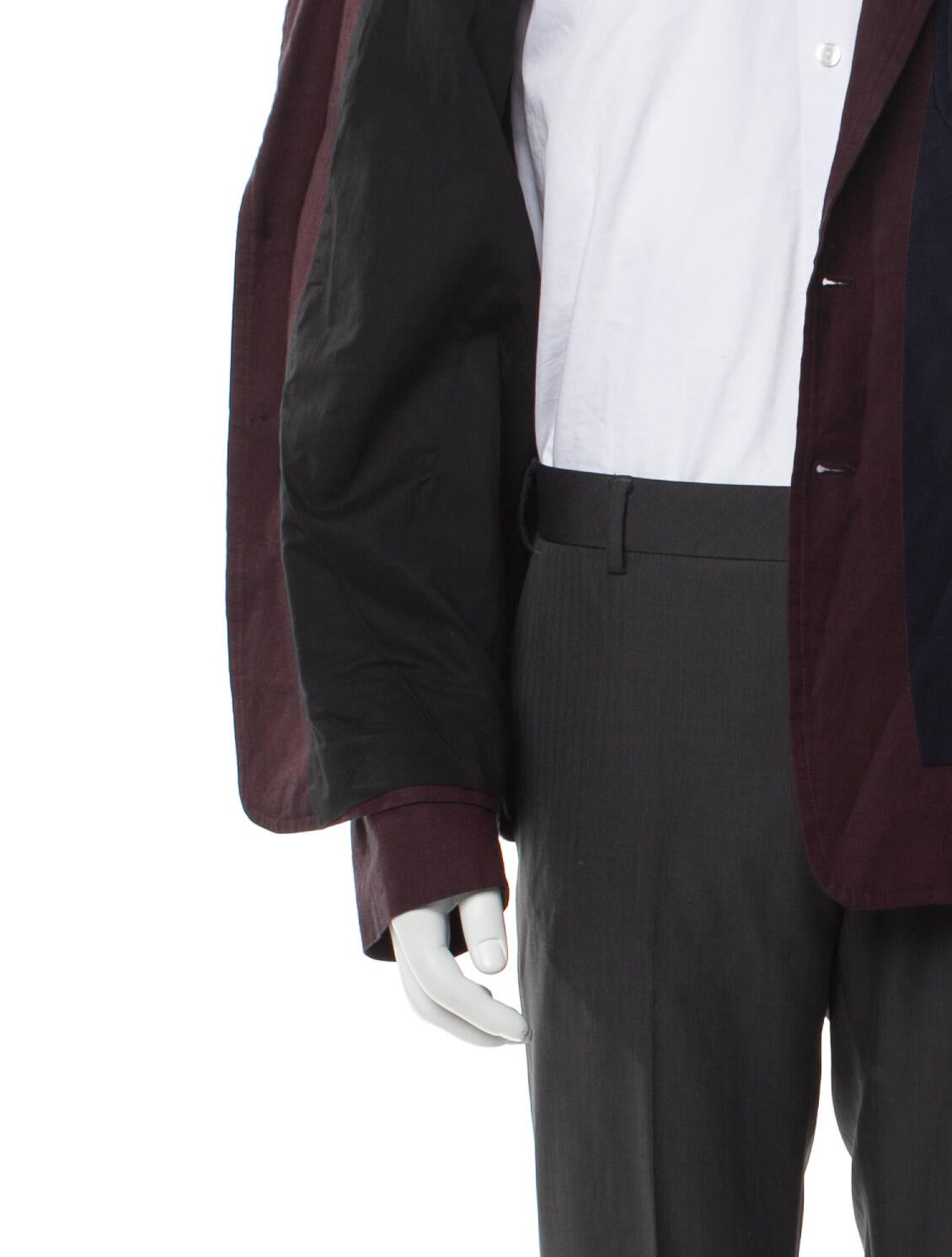 Dries Van Noten Linen Colorblock Pattern Blazer