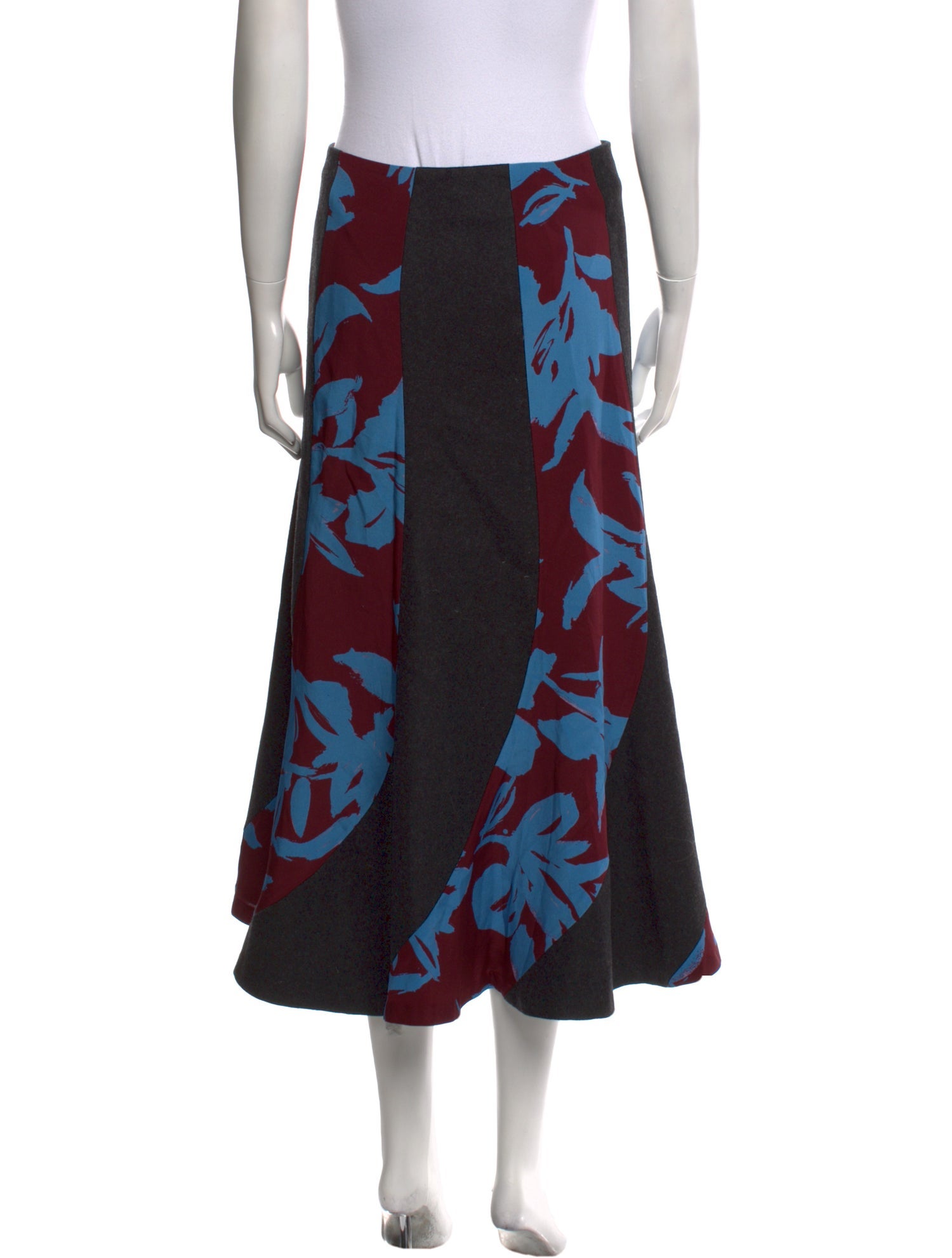 Dries Van Noten Silk Midi Length Skirt
