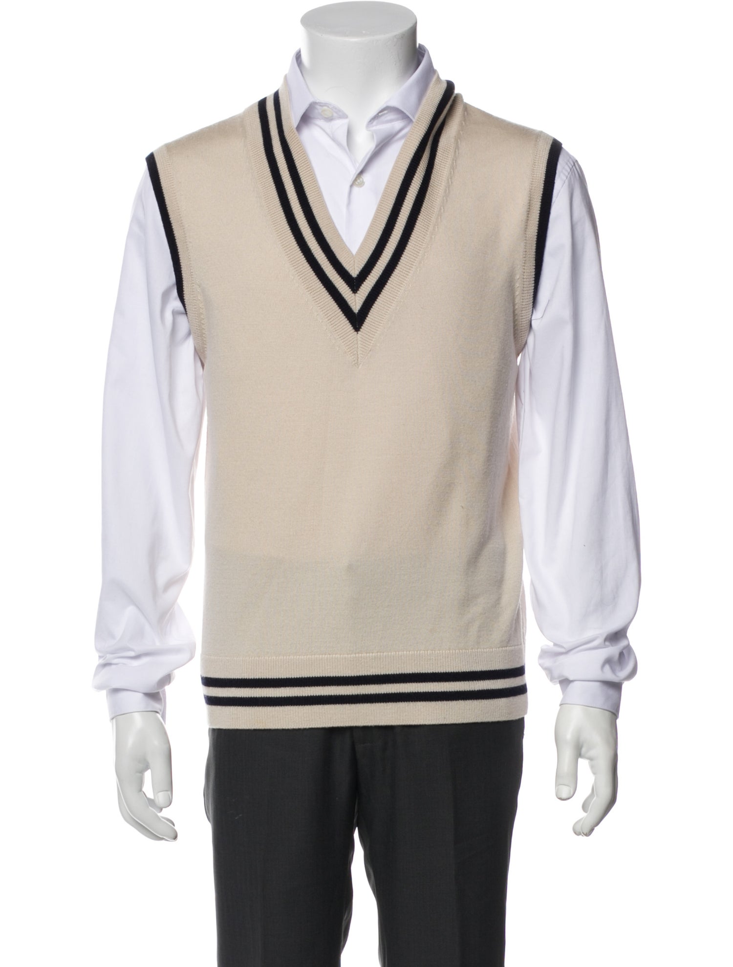 Dries Van Noten Merino Wool Striped Vest