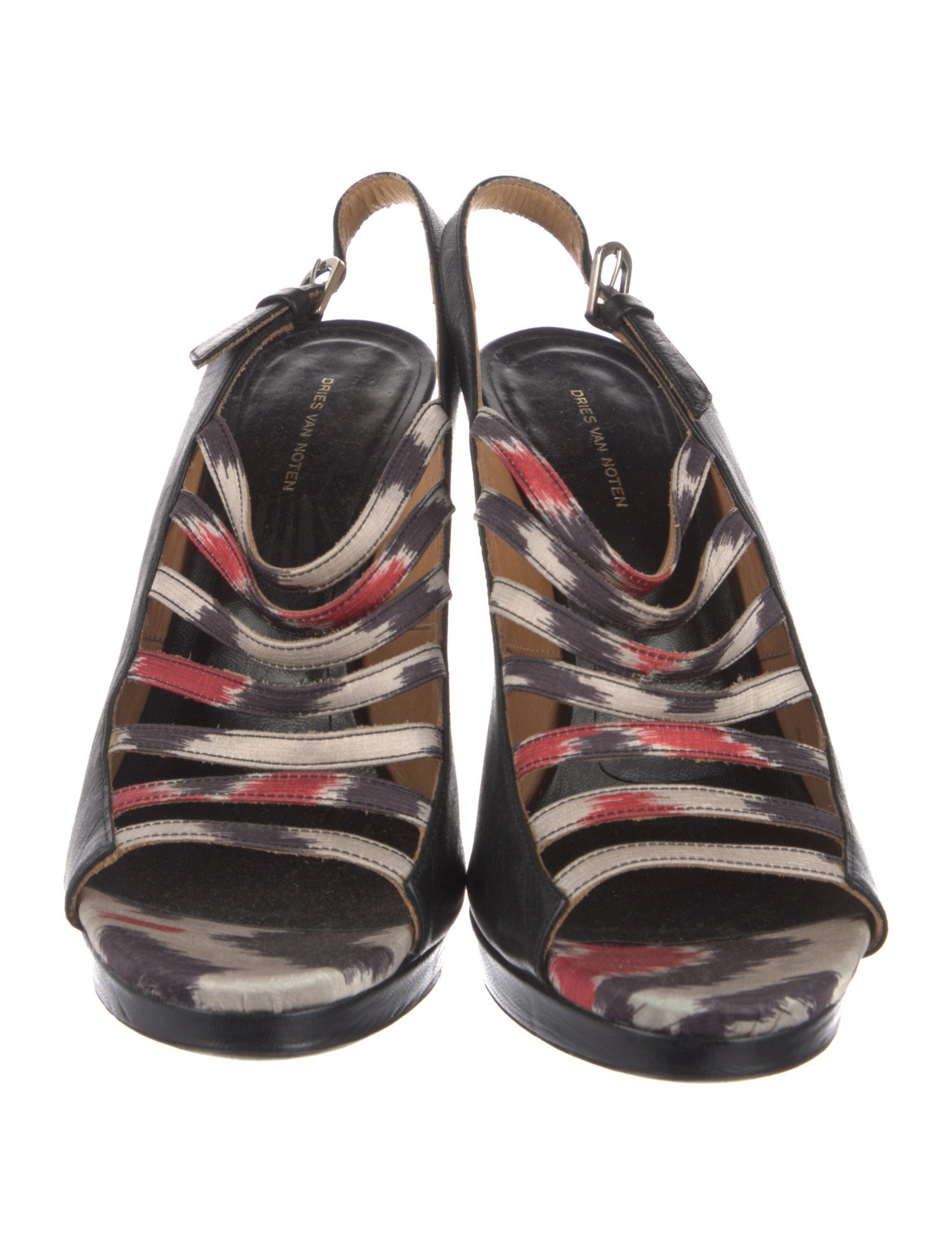 Dries Van Noten Leather Slingback Sandals