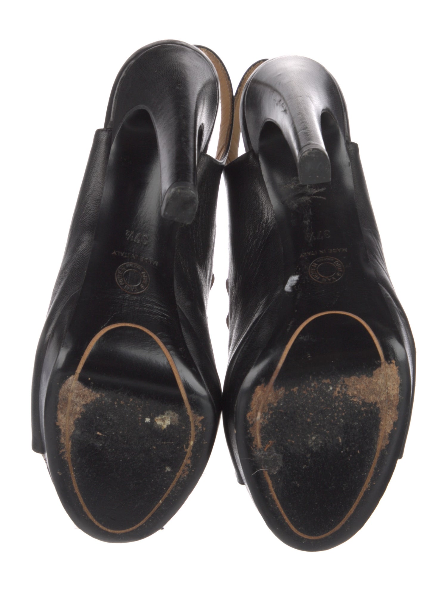 Dries Van Noten Leather Slingback Sandals