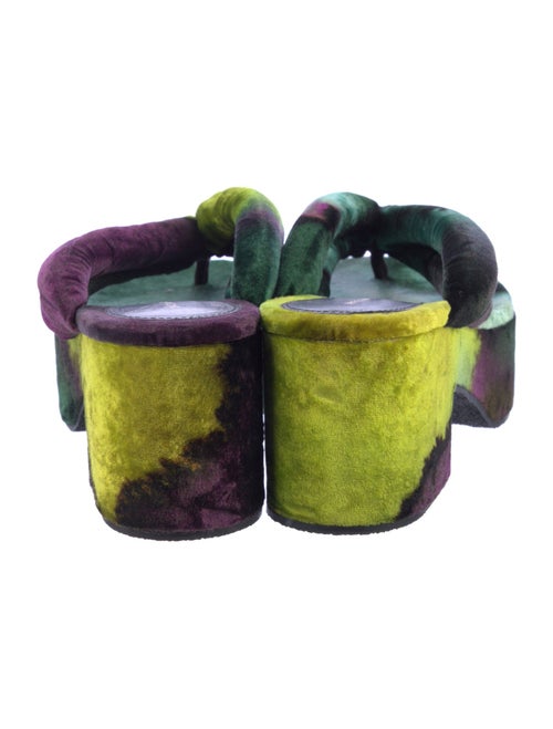 Dries Van Noten Velvet Printed Slides