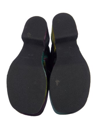 Dries Van Noten Velvet Printed Slides