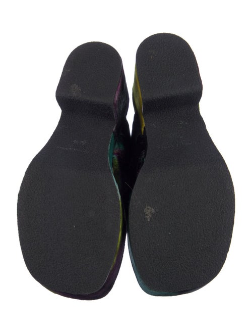 Dries Van Noten Velvet Printed Slides