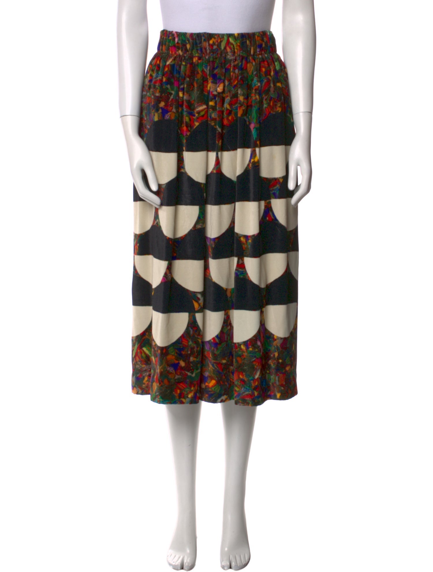 Dries Van Noten Printed Midi Length Skirt