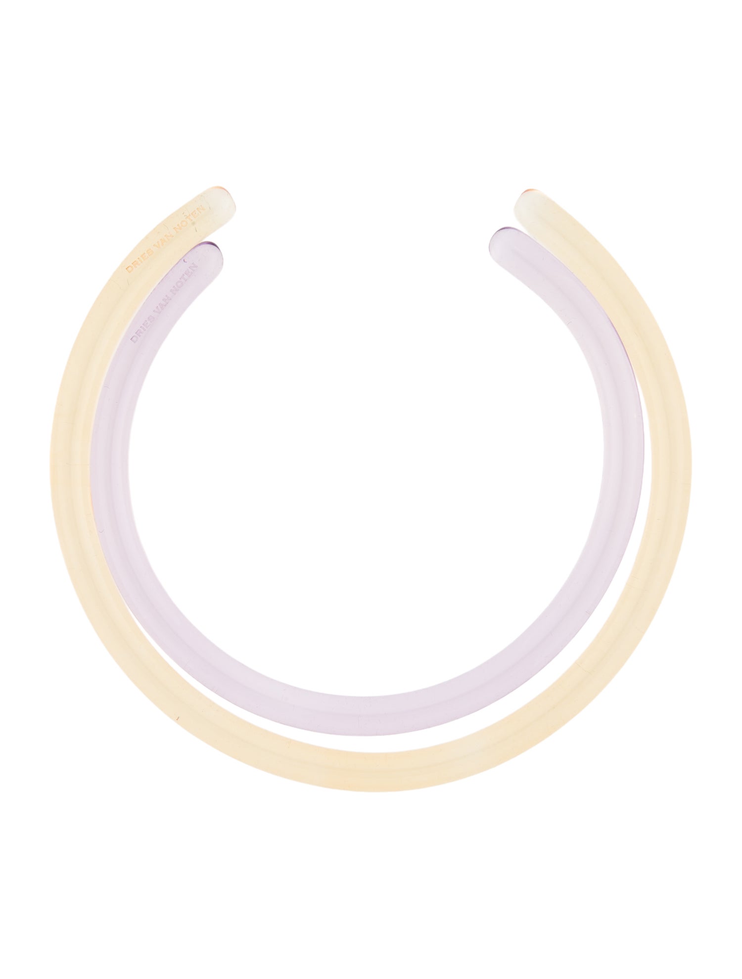Dries Van Noten Twin Plastic Choker Necklace