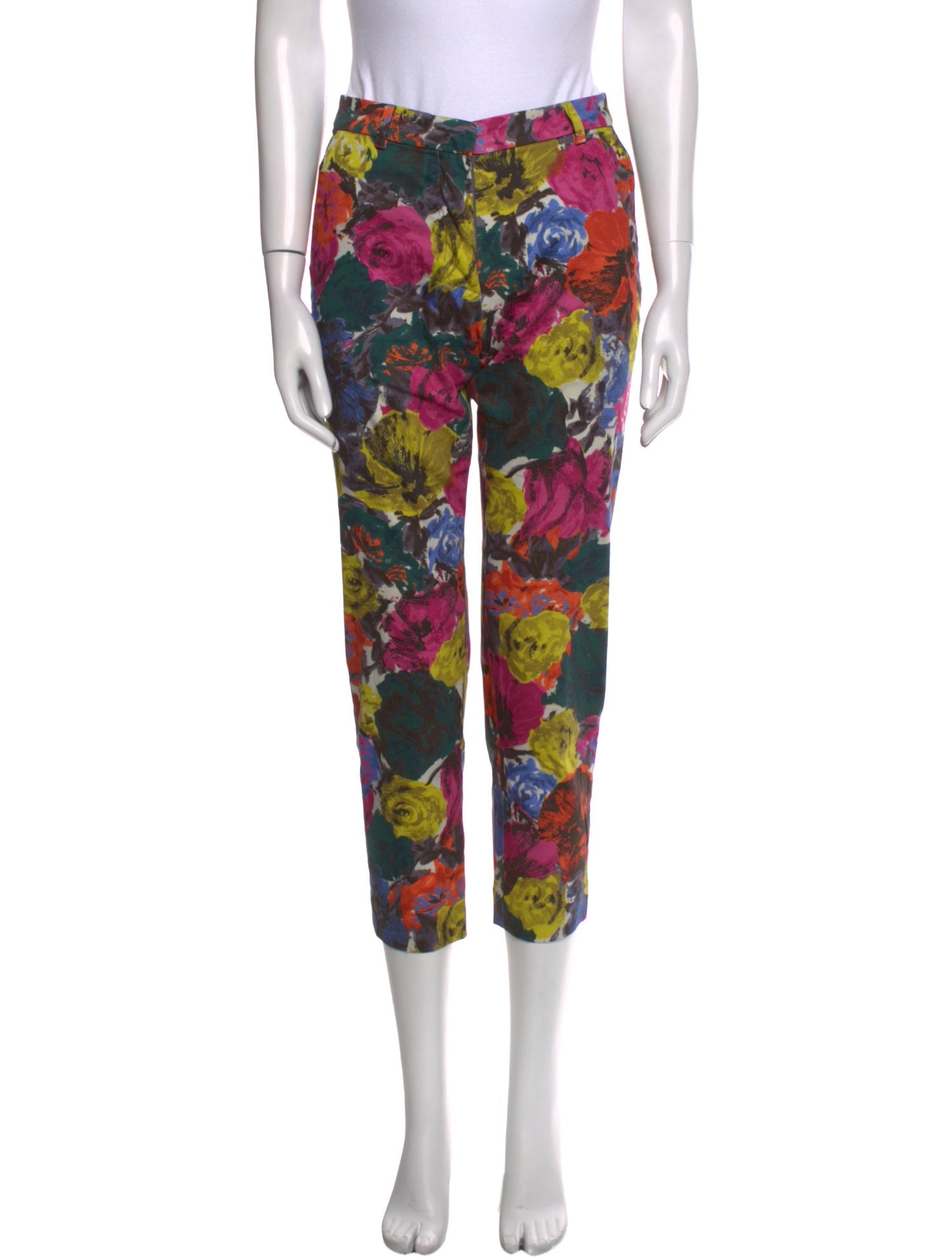 Dries Van Noten Floral Print Straight Leg Pants