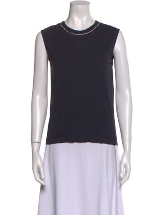 Dries Van Noten Crew Neck Sleeveless Top
