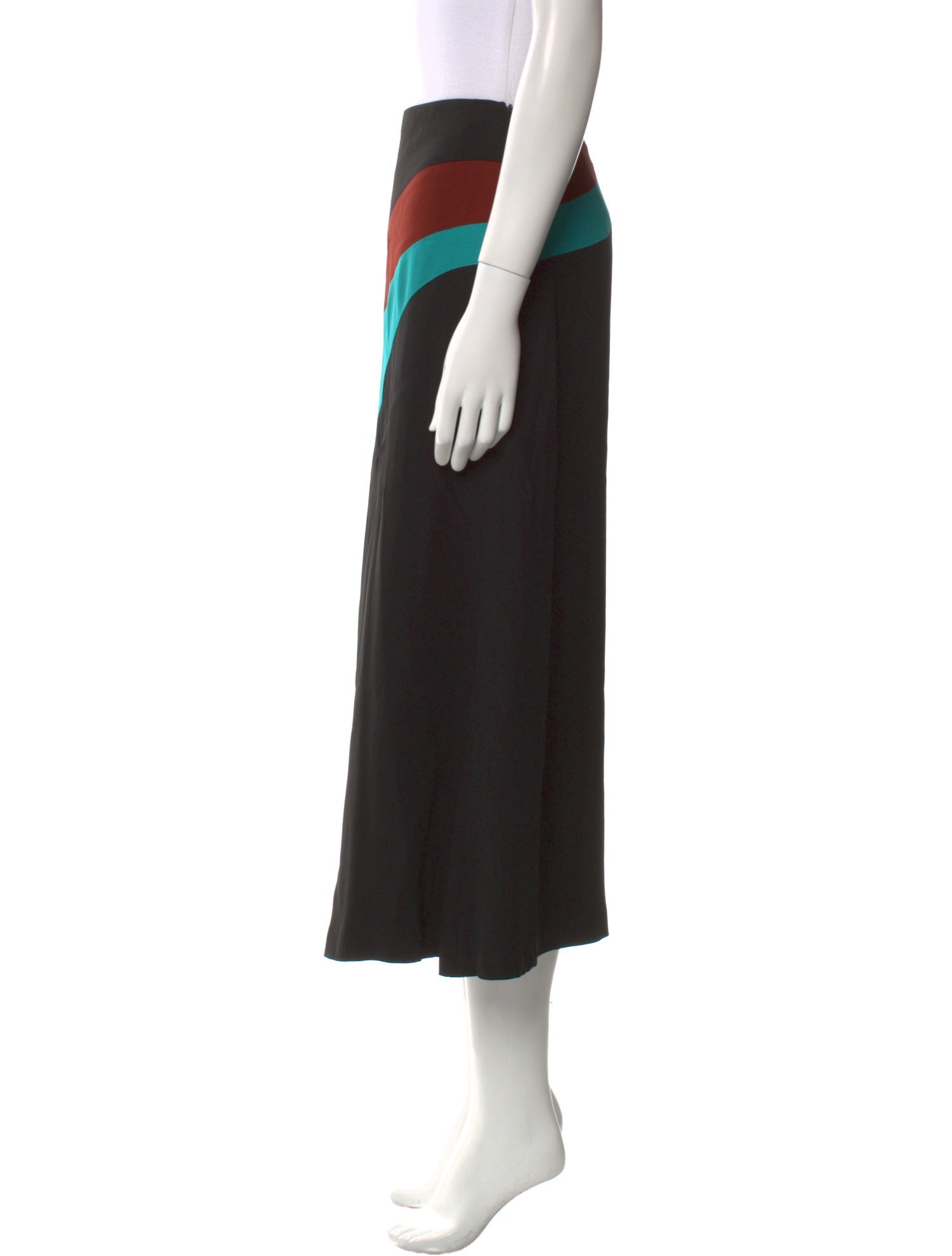 Dries Van Noten Striped Midi Length Skirt