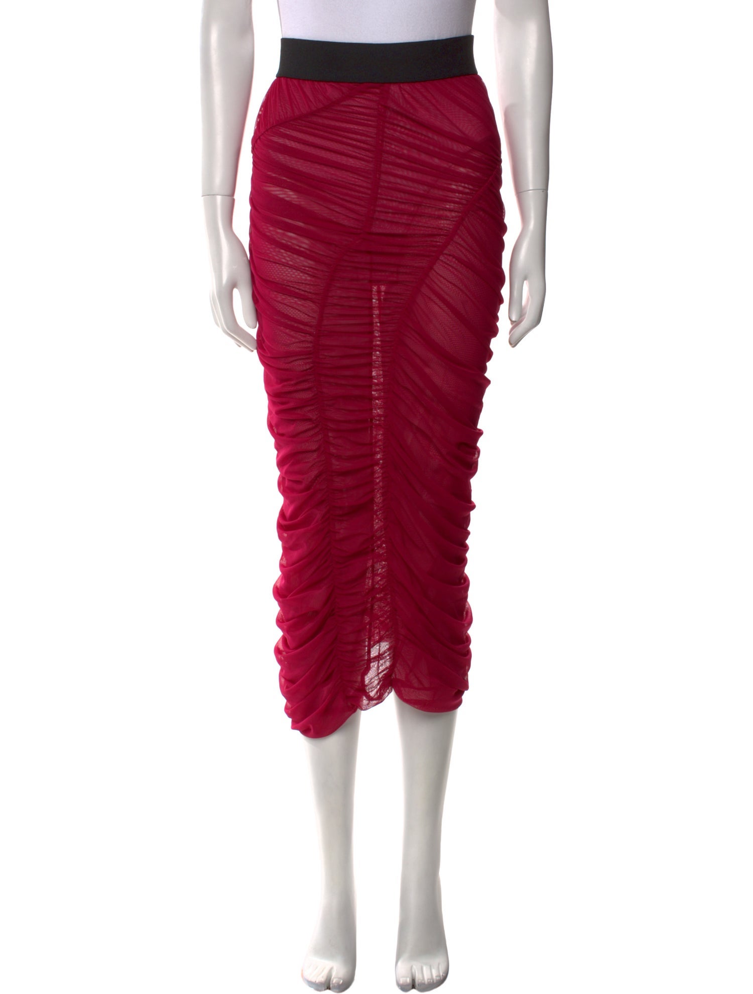 Dries Van Noten Nylon Midi Length Skirt