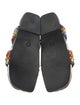 Dries Van Noten Leather Colorblock Pattern Slides