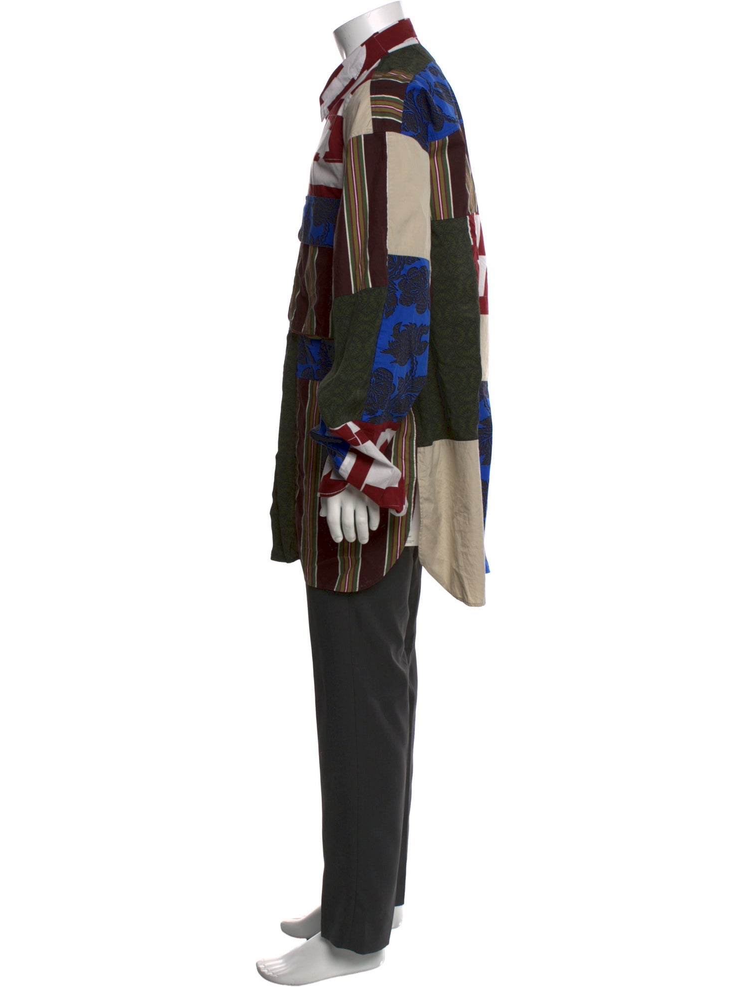 Dries Van Noten Plaid Print Long Sleeve Dress Shirt