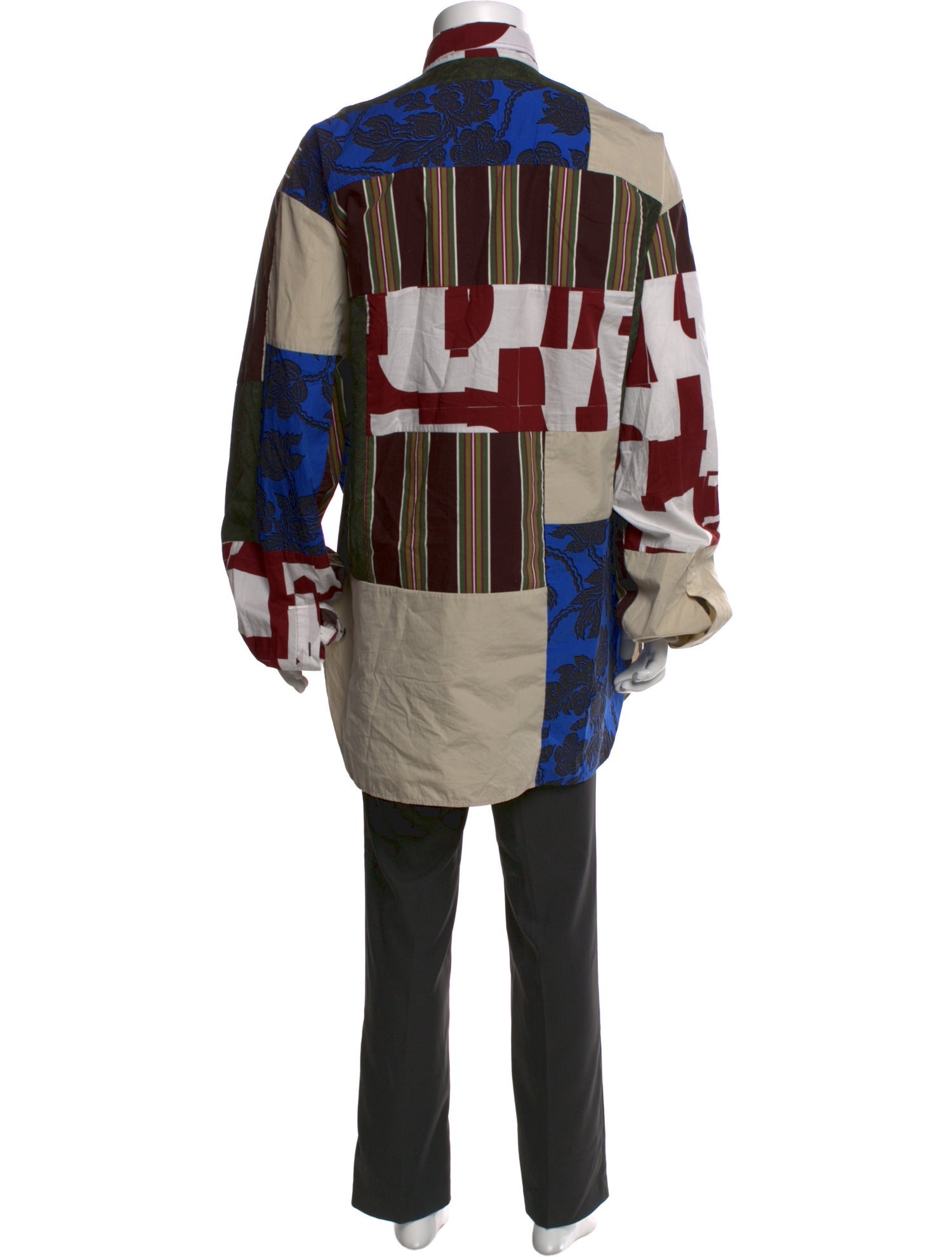 Dries Van Noten Plaid Print Long Sleeve Dress Shirt