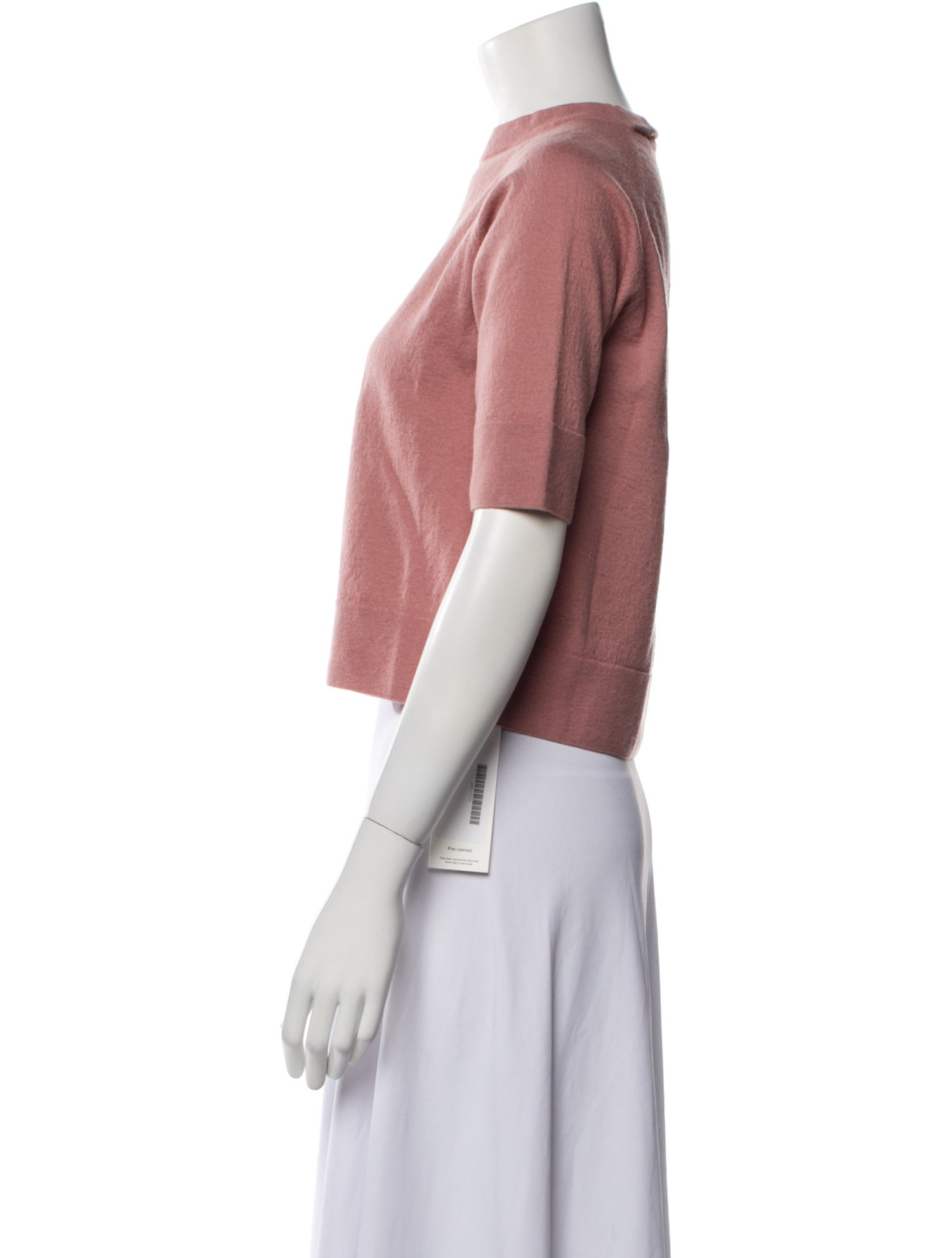 Dries Van Noten Merino Wool Mock Neck Crop Top