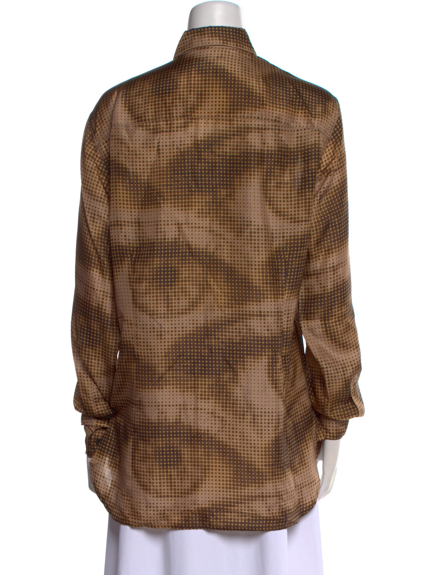 Dries Van Noten Silk Plaid Print Shirt