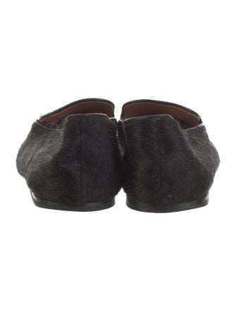 Dries Van Noten Ponyhair Leather Trim Embellishment Loafers