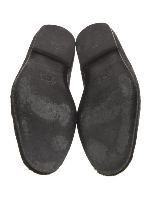 Dries Van Noten Ponyhair Leather Trim Embellishment Loafers