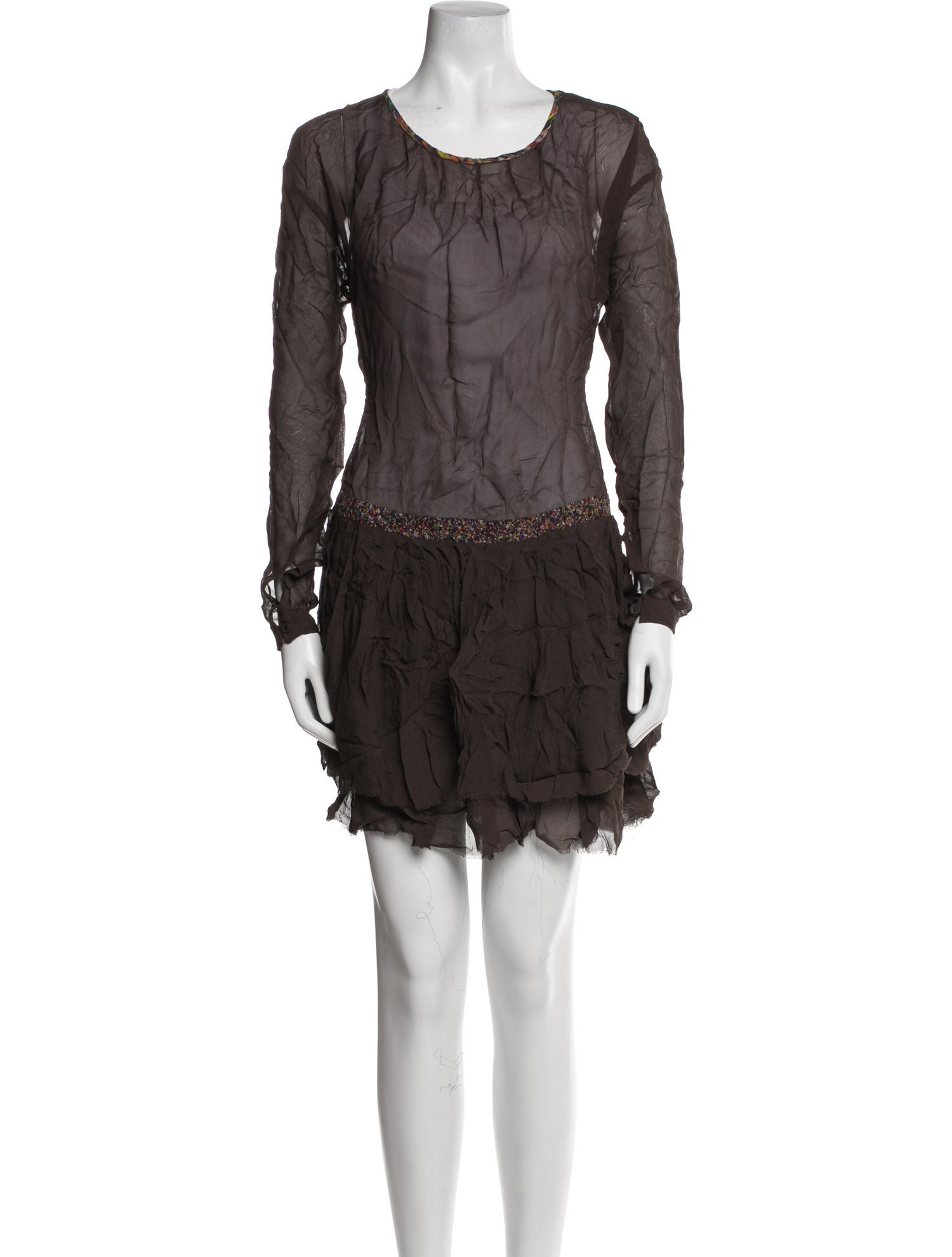 Dries Van Noten Scoop Neck Mini Dress