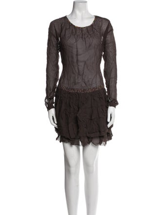 Dries Van Noten Scoop Neck Mini Dress