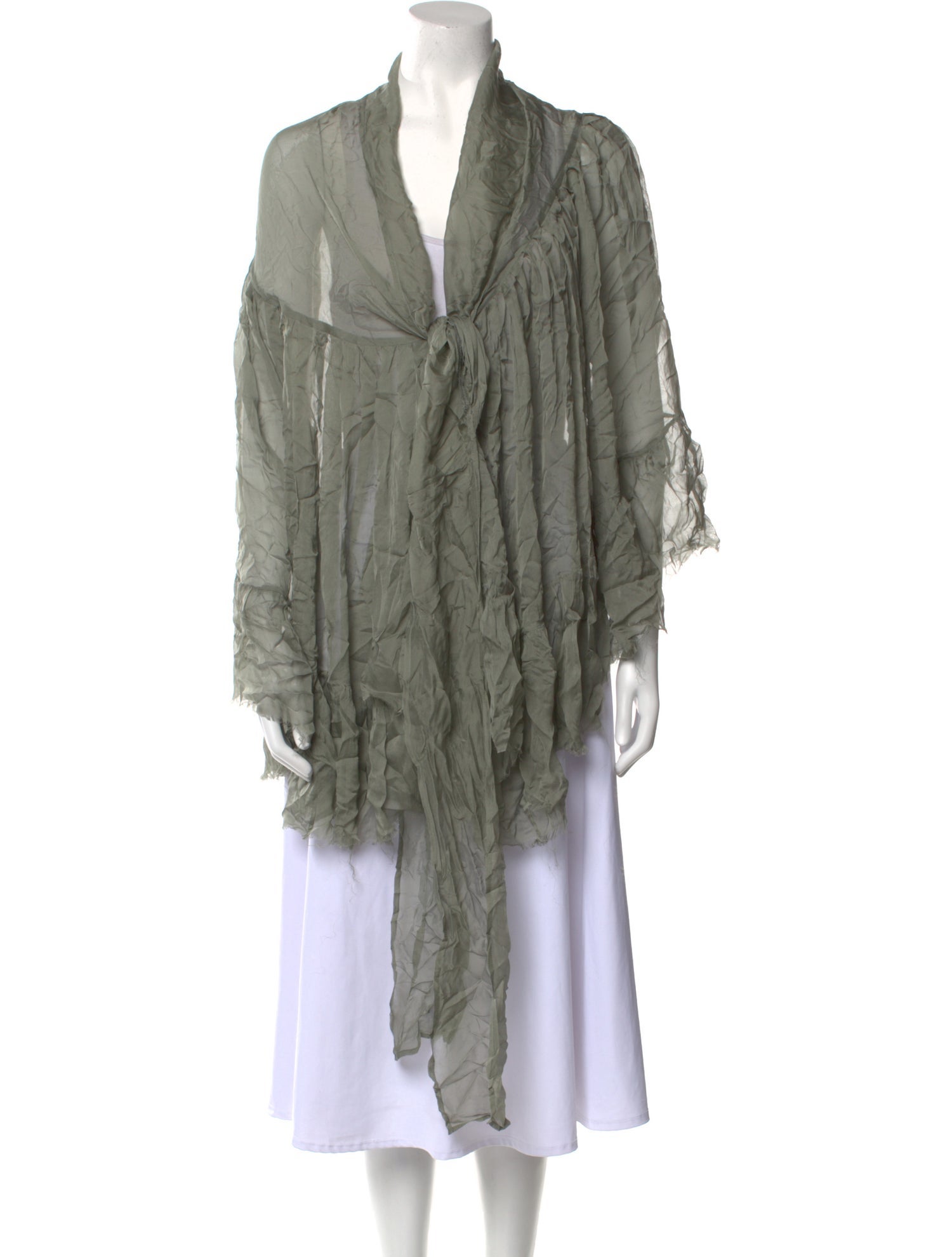 Dries Van Noten Silk Cowl Neck Sweater