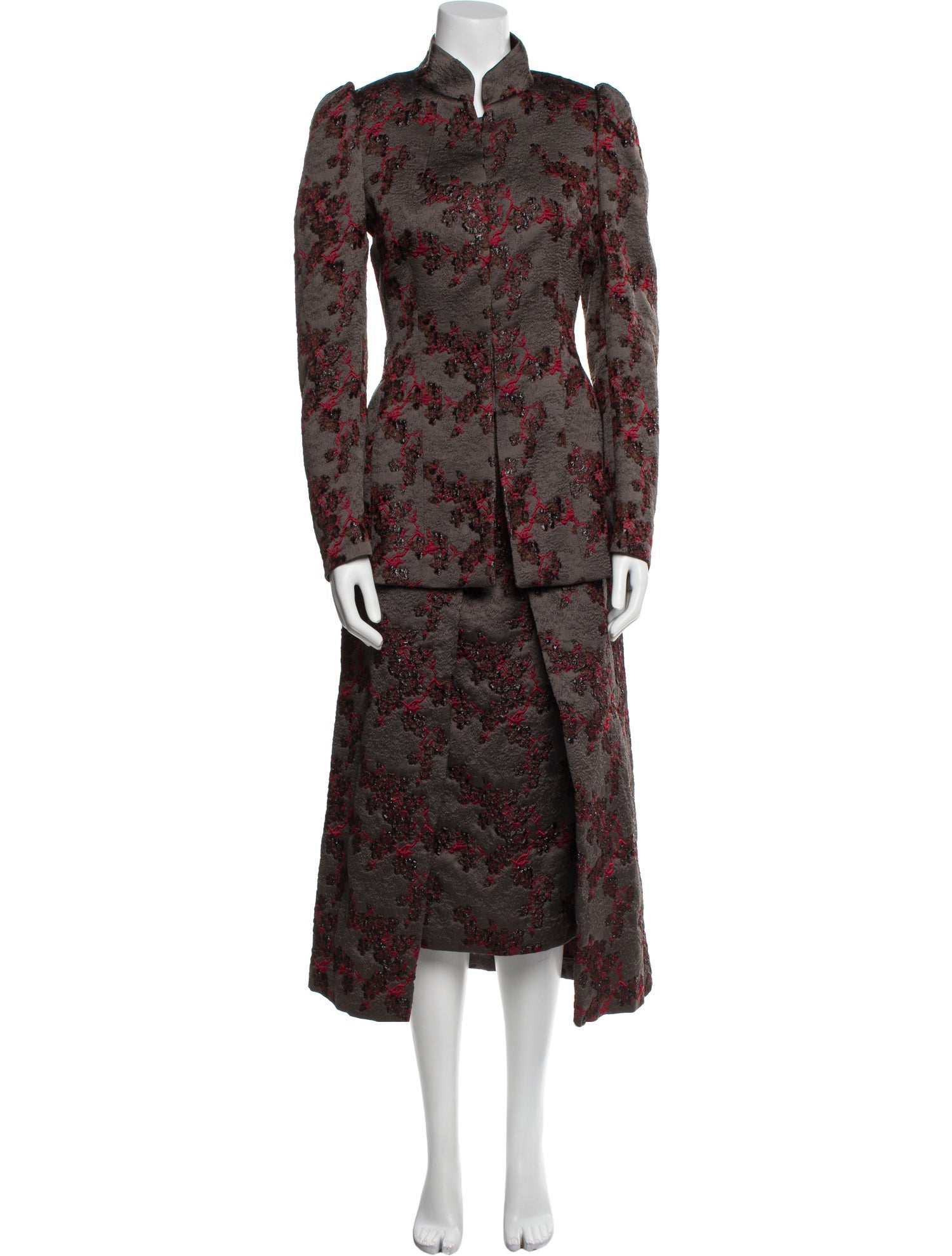 Dries Van Noten Vintage Printed Skirt Suit