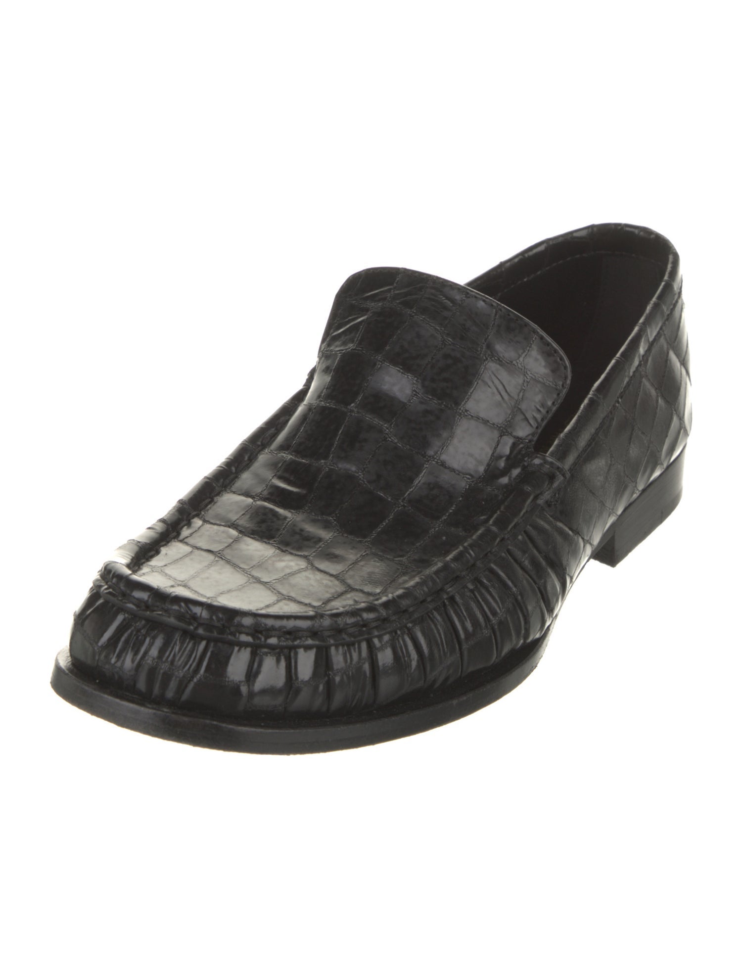 Dries Van Noten Embossed Leather Loafers