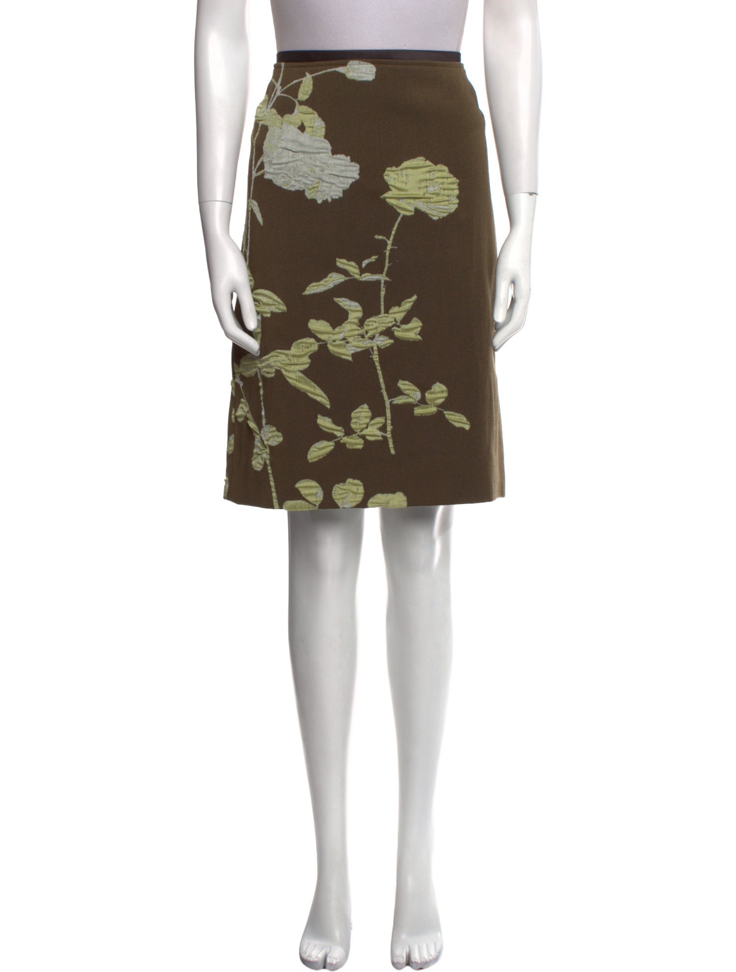 Dries Van Noten Floral Print Knee-Length Skirt