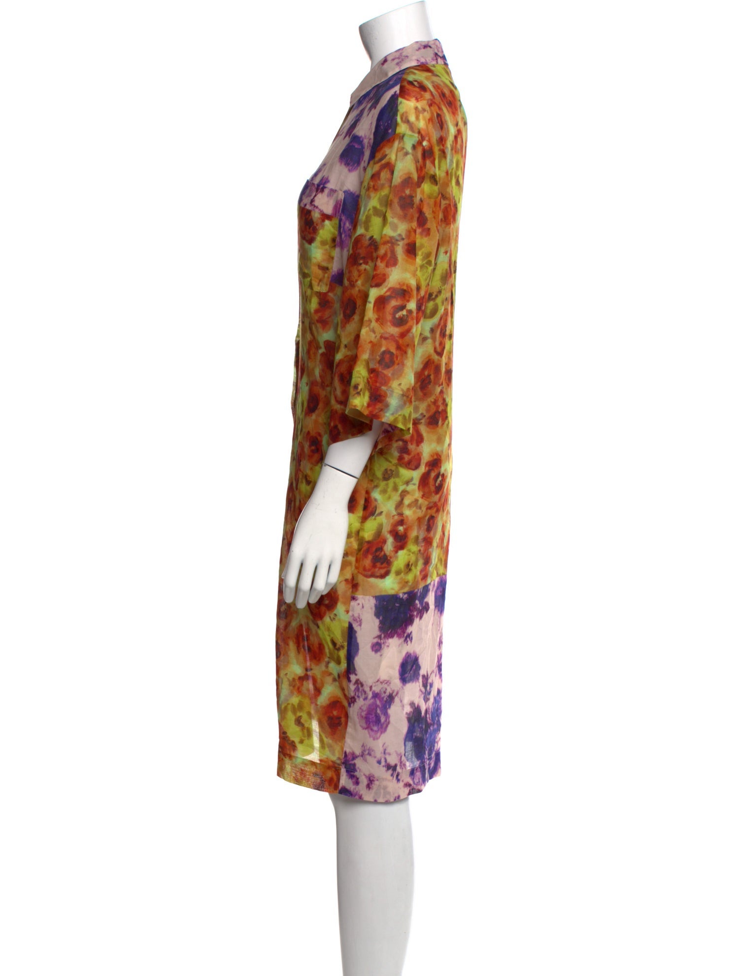 Dries Van Noten Floral Print Knee-Length Dress