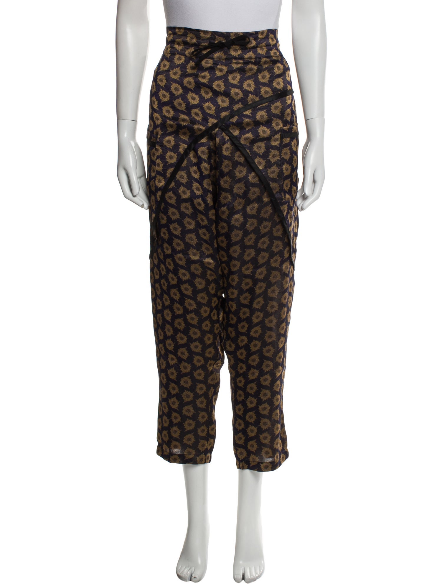 Dries Van Noten Wool Straight Leg Pants