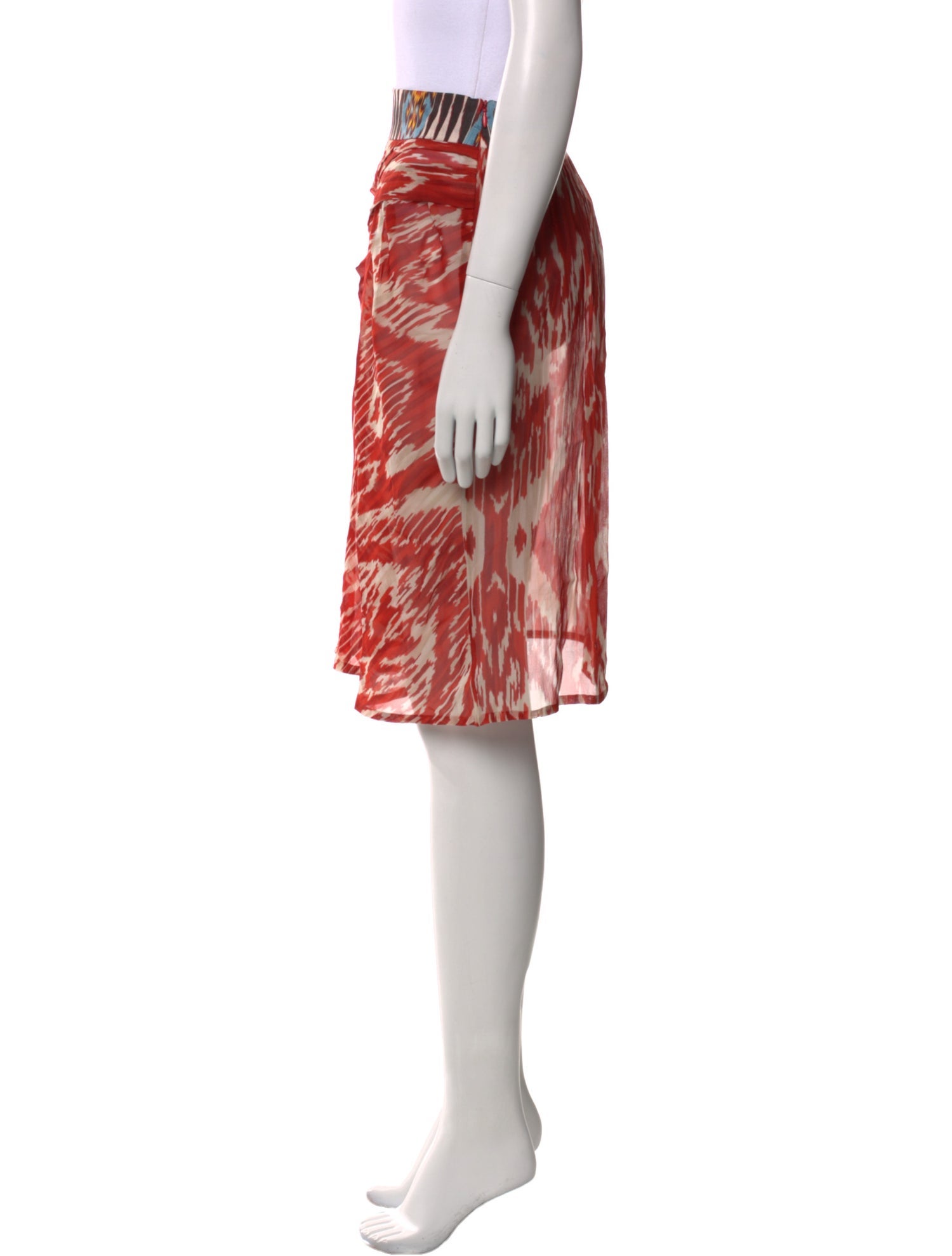 Dries Van Noten Silk Knee-Length Skirt