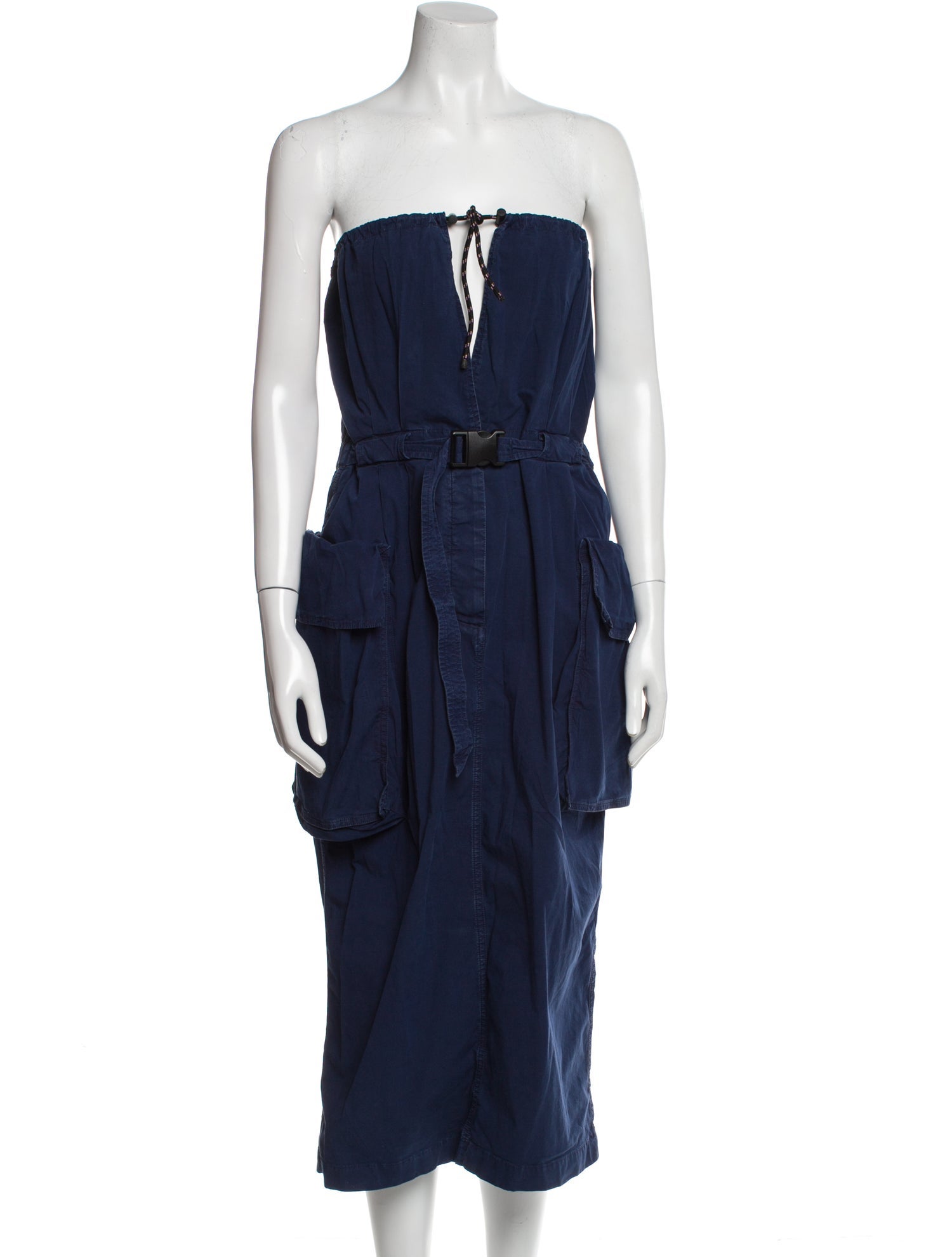 Dries Van Noten Strapless Knee-Length Dress