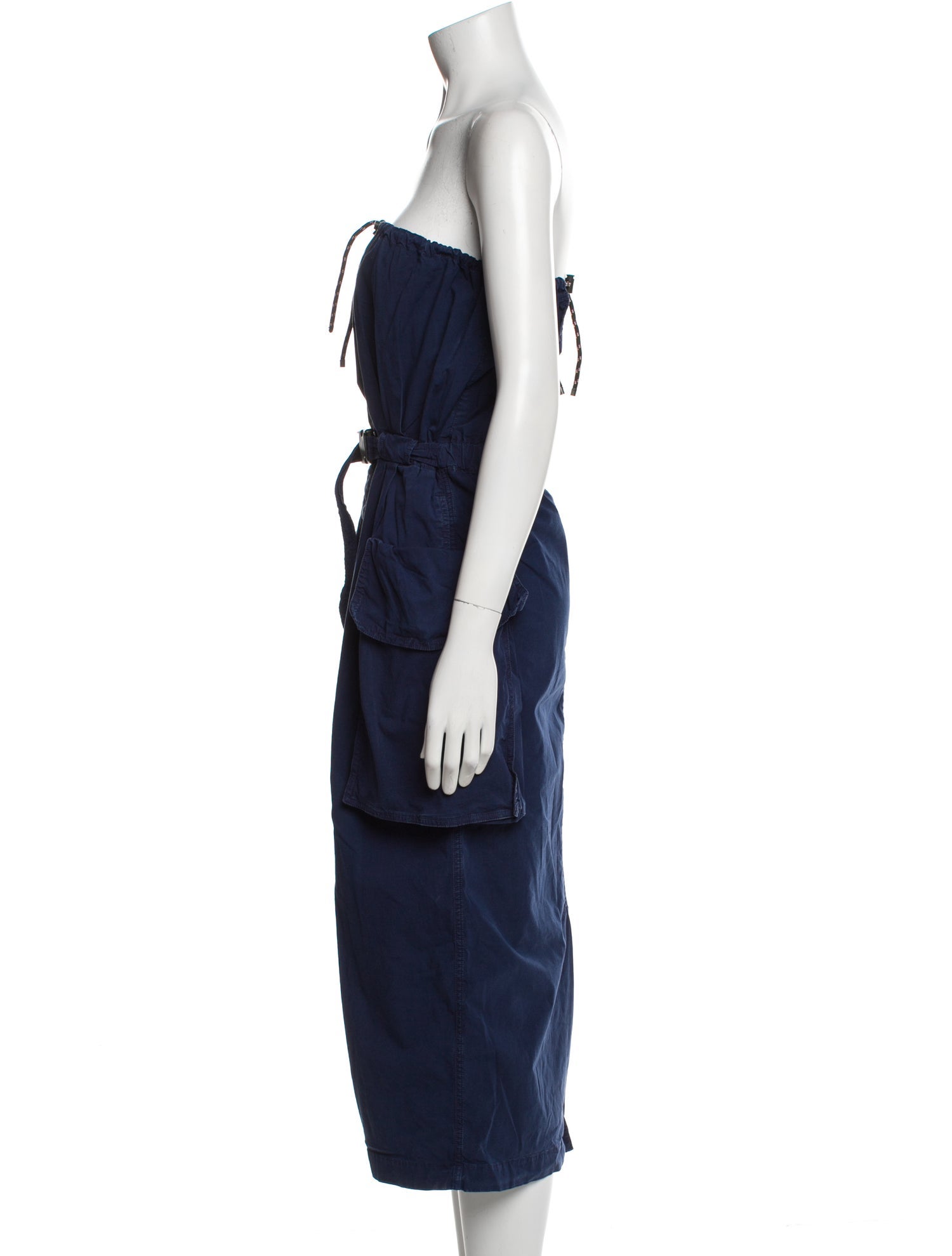 Dries Van Noten Strapless Knee-Length Dress