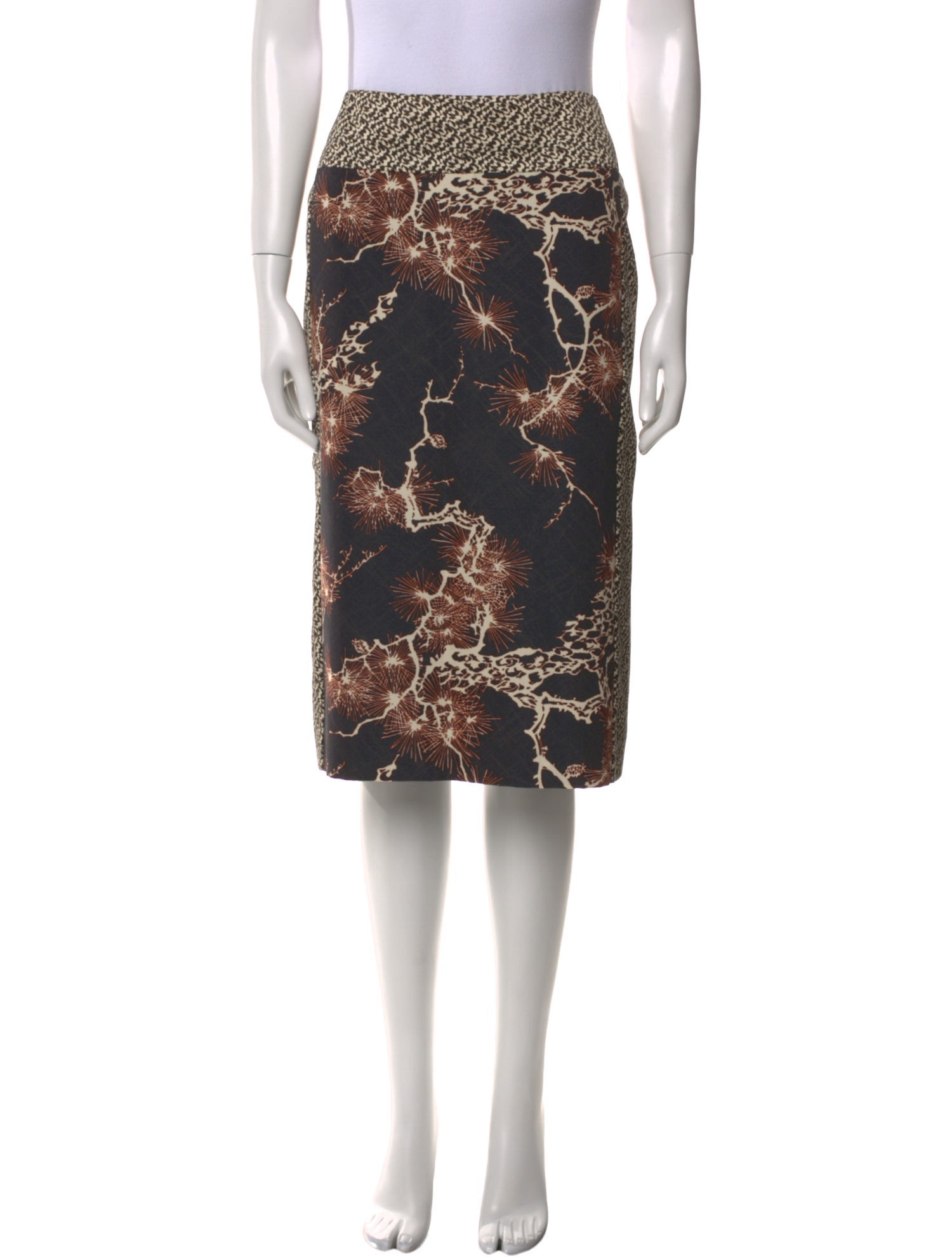 Dries Van Noten Printed Knee-Length Skirt
