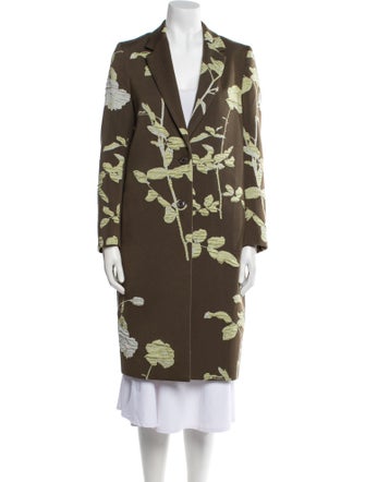 Dries Van Noten Floral Print Trench Coat