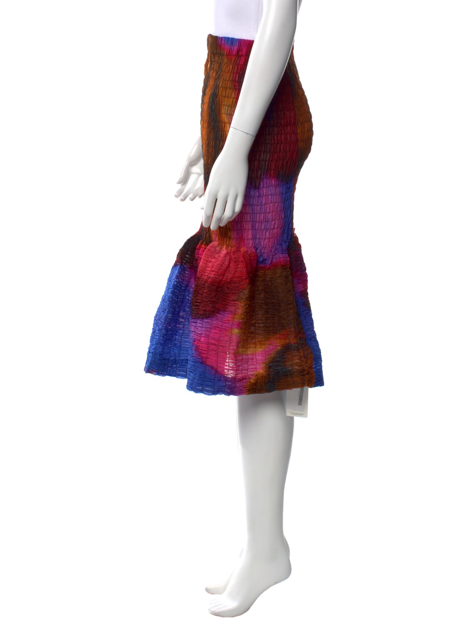 Dries Van Noten Tie-Dye Print Knee-Length Skirt