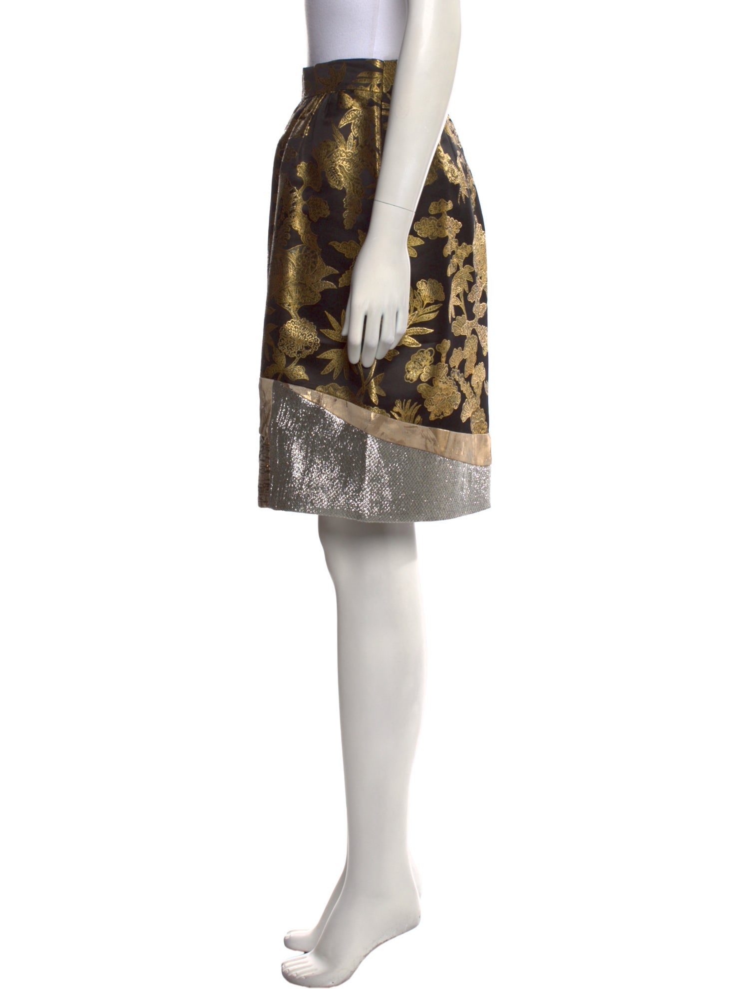 Dries Van Noten Silk Knee-Length Skirt