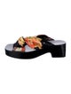 Dries Van Noten Silk Floral Print Slides
