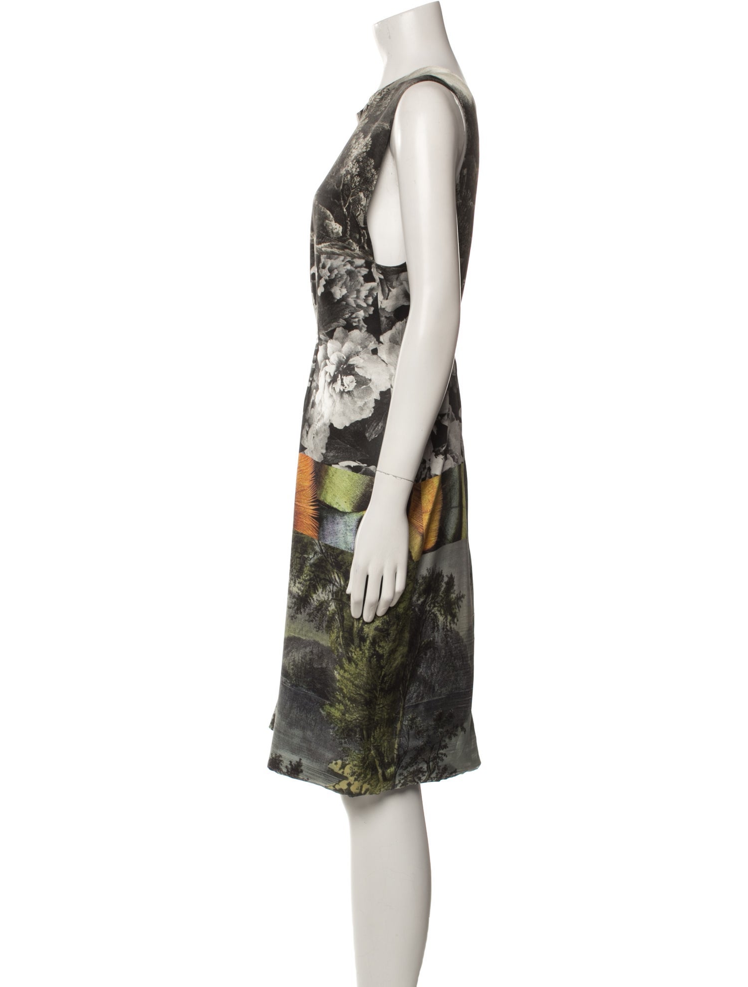 Dries Van Noten Silk Knee-Length Dress